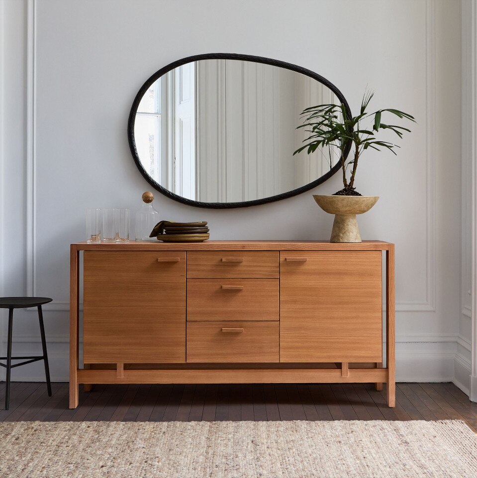 Organic Textured Metal Wall Mirror