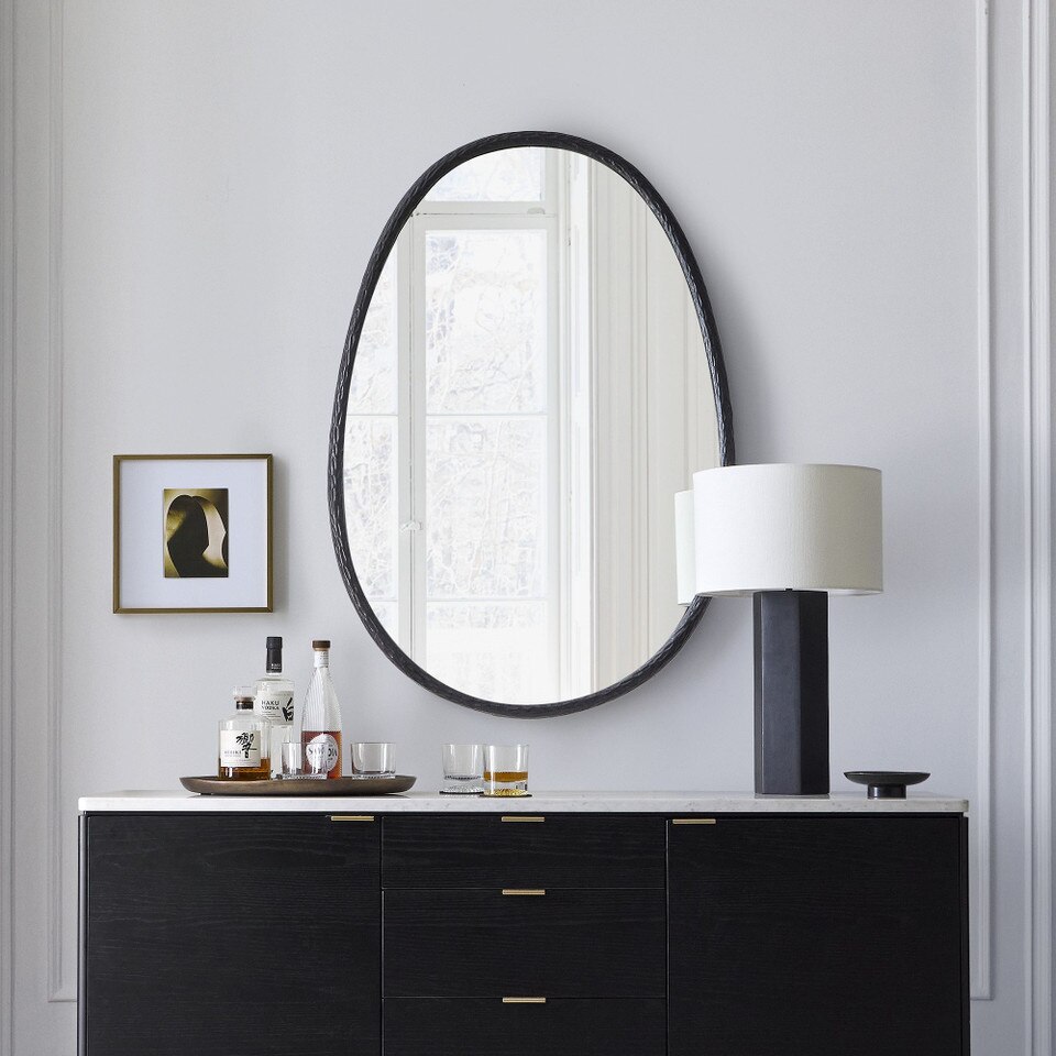 Organic Textured Metal Wall Mirror