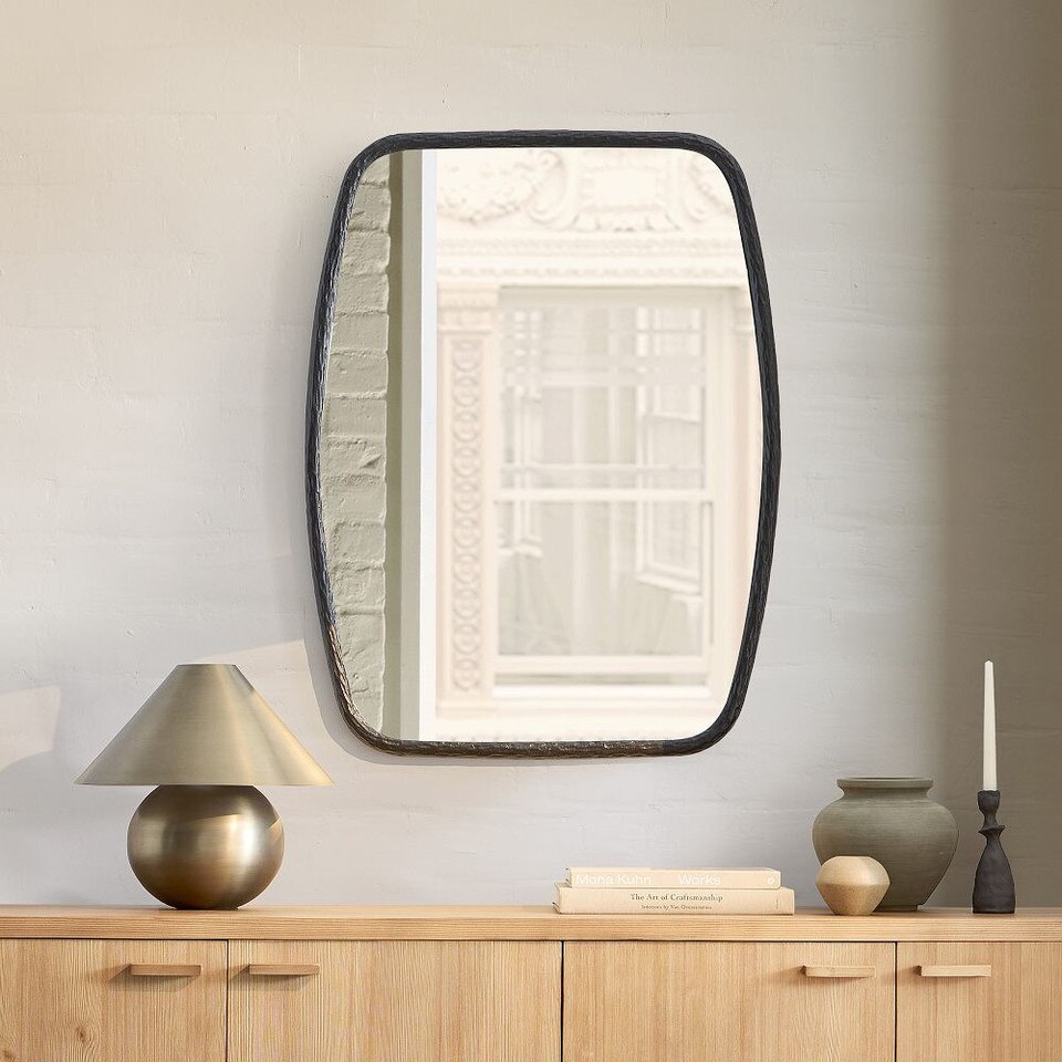 Organic Textured Metal Wall Mirror