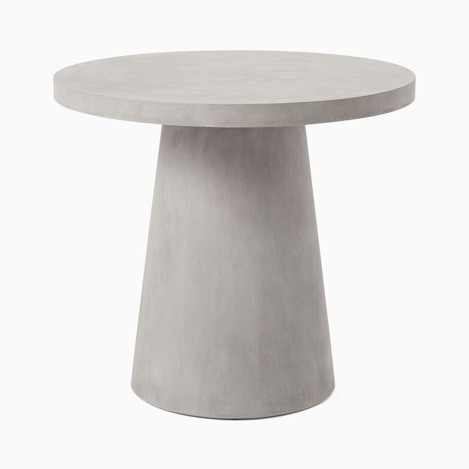 Concrete Pedestal Outdoor Round Dining Table