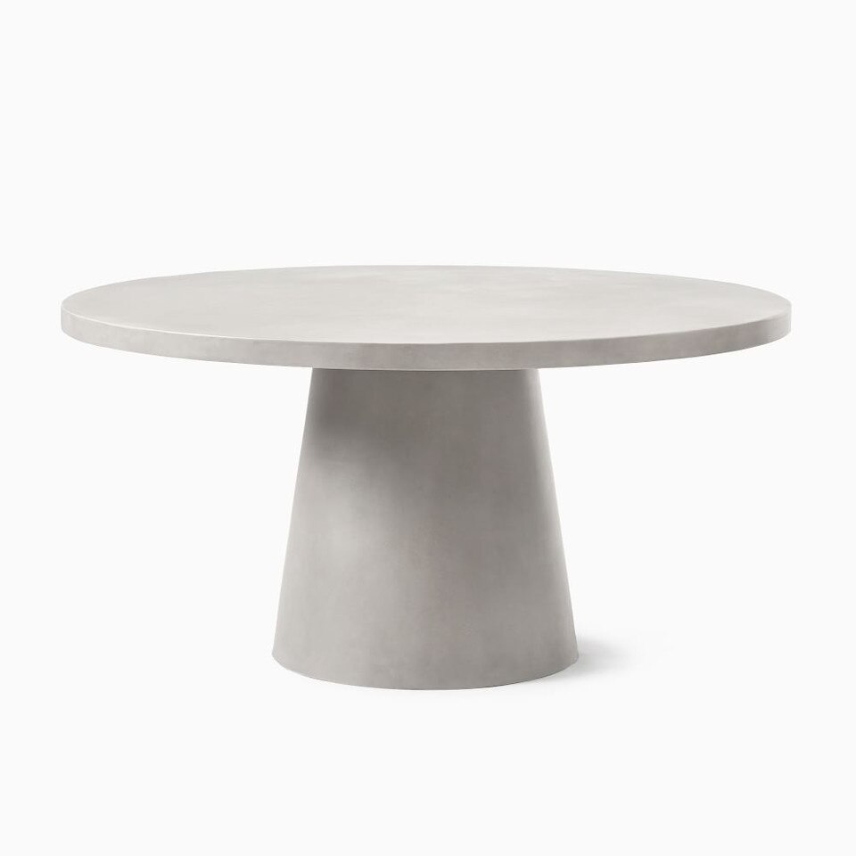 Concrete Pedestal Outdoor Round Dining Table