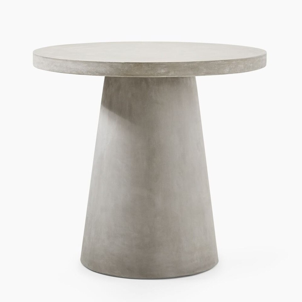 Concrete Pedestal Outdoor Round Dining Table