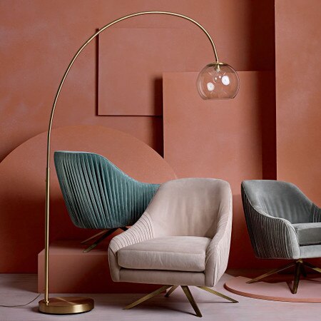 Overarching Acrylic Shade Floor Lamp West Elm Australia Overarching Acrylic Shade Floor Lamp, Floor Lamp With Acrylic Shade