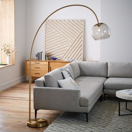 Overarching Acrylic Shade Floor Lamp West Elm Australia