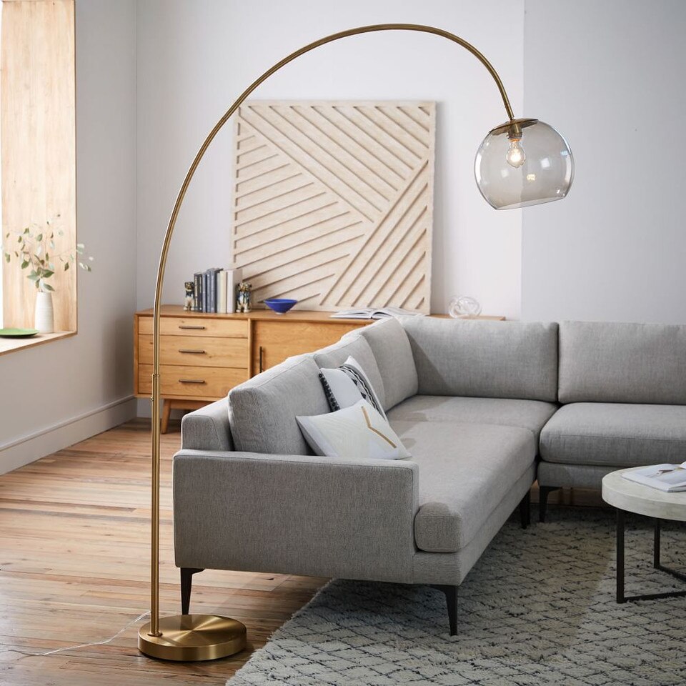 Overarching Acrylic Shade Floor Lamp (193 cm)