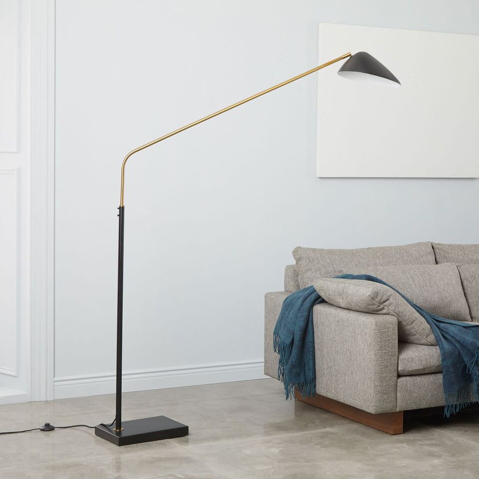 Overarching Curvilinear Mid-Century Floor Lamp (183 cm)