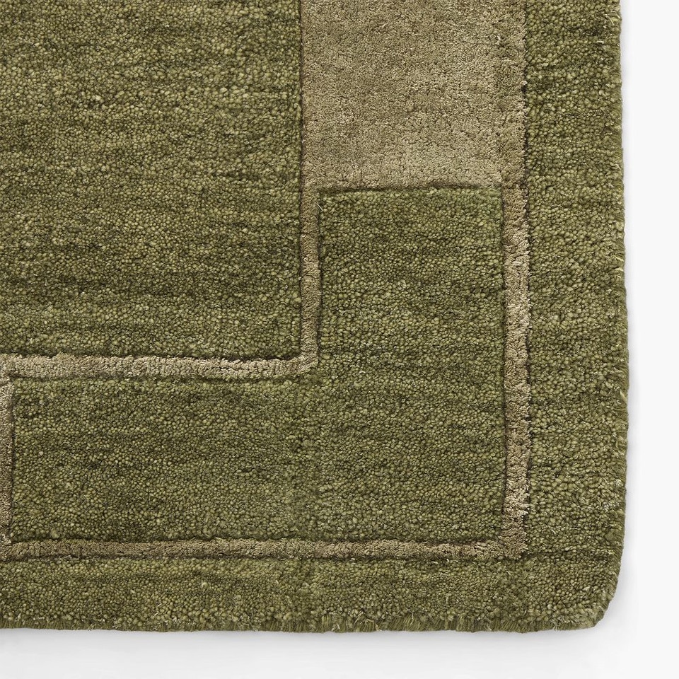 Pierce & Ward Deco Border Handwoven Wool Rug