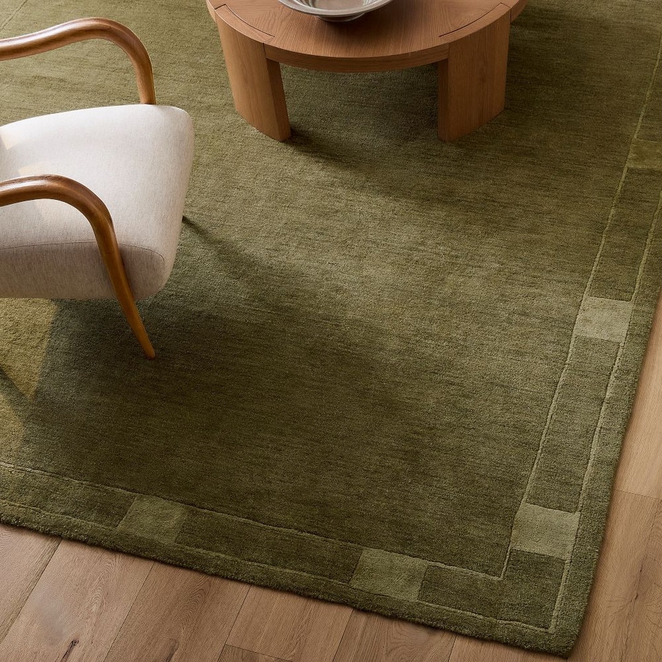 Pierce & Ward Deco Border Handwoven Wool Rug
