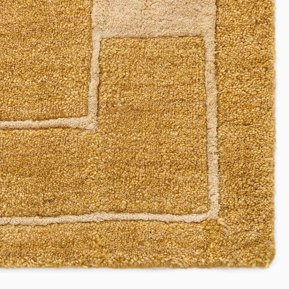 Pierce & Ward Deco Border Handwoven Wool Rug
