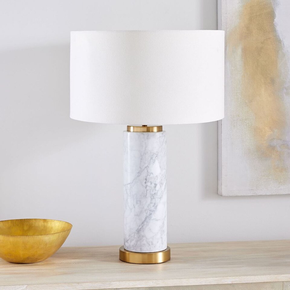 Pillar Table Lamp - Large (Marble)