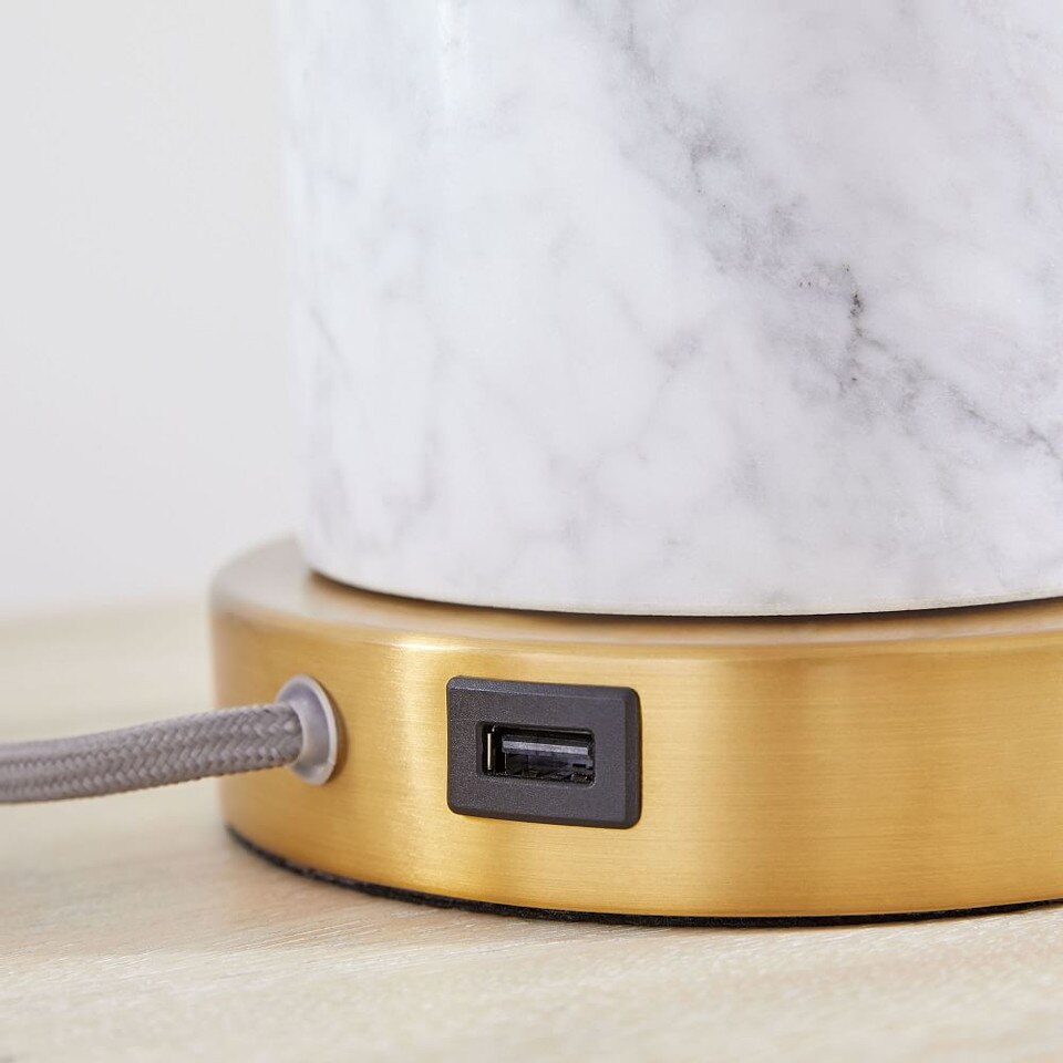 Pillar Table Lamp - Large (Marble)