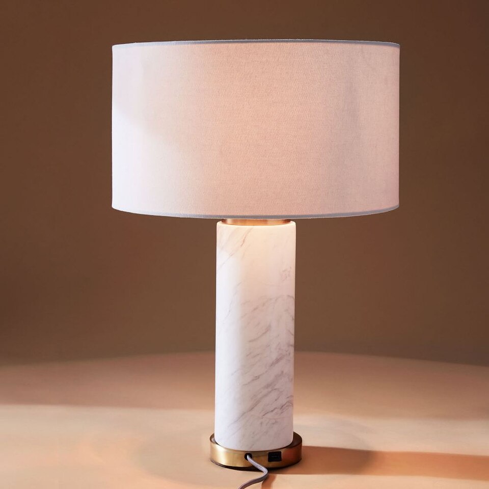 Pillar Table Lamp - Large (Marble)