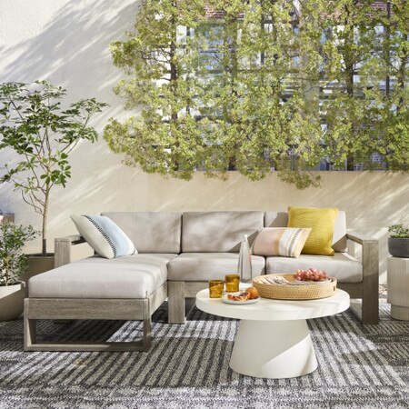 Portside Outdoor 2-Piece Sectional Weathered Grey