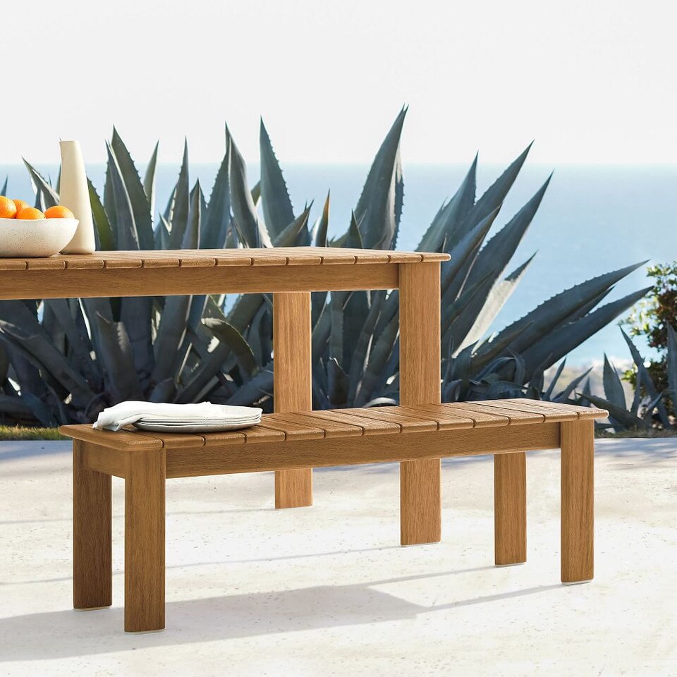 Playa Outdoor Dining Table + Benches Set