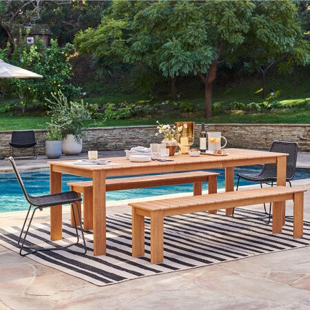 Playa Outdoor Dining Table Benches Set West Elm Australia