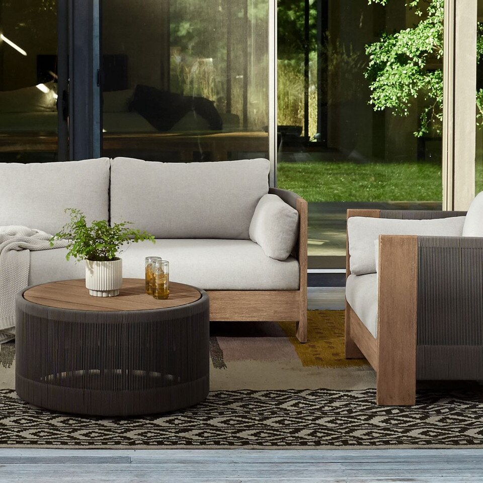 Porto Outdoor Round Coffee Table (81 cm) - West Elm Australia
