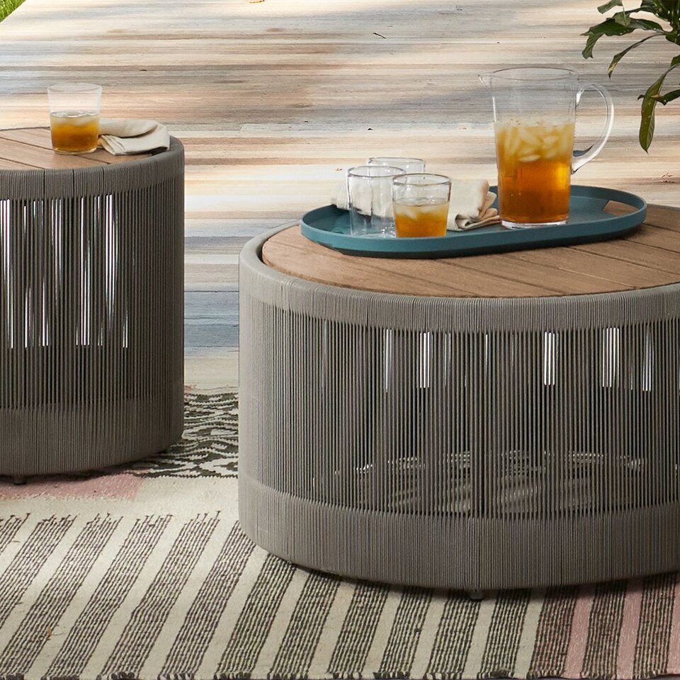Porto Outdoor Round Coffee Table (81 cm) - West Elm Australia