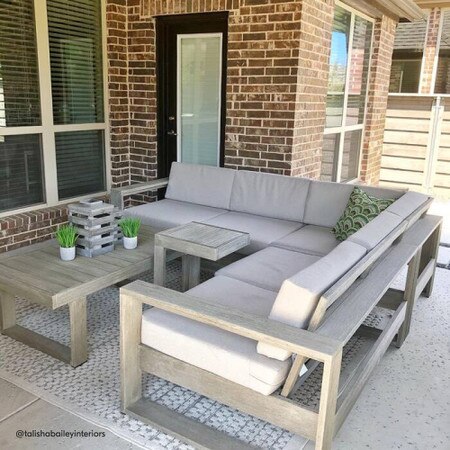 L Shaped Diy Sectional Outdoor Portside Outdoor 3-Piece L-Shaped