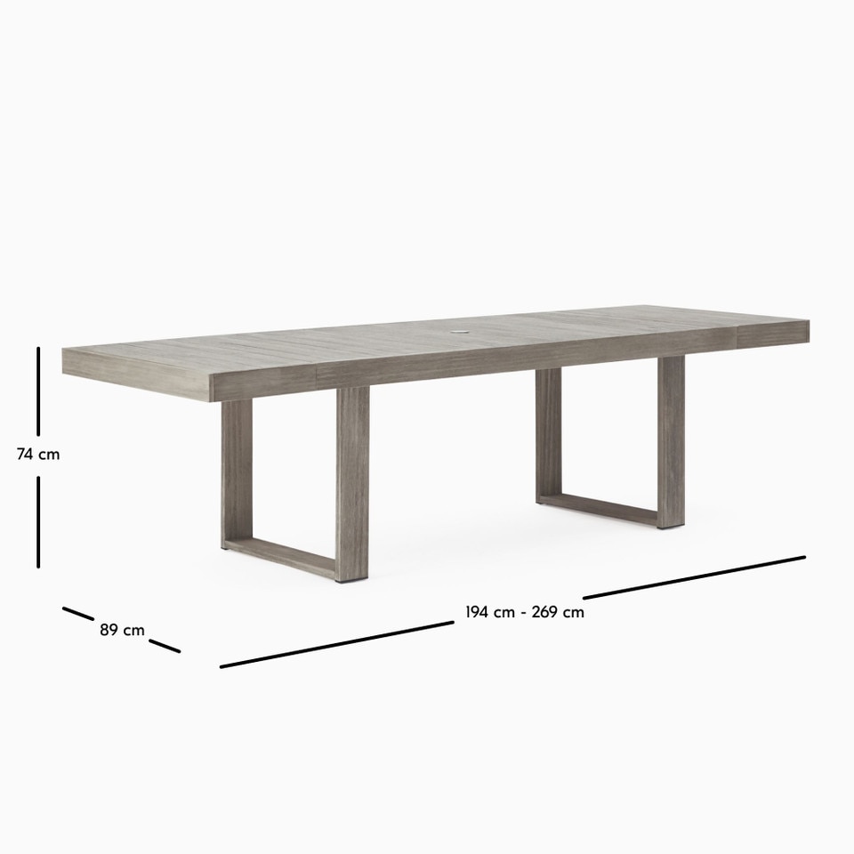 Portside Outdoor Extendable Dining Table (194 cm - 269 cm)