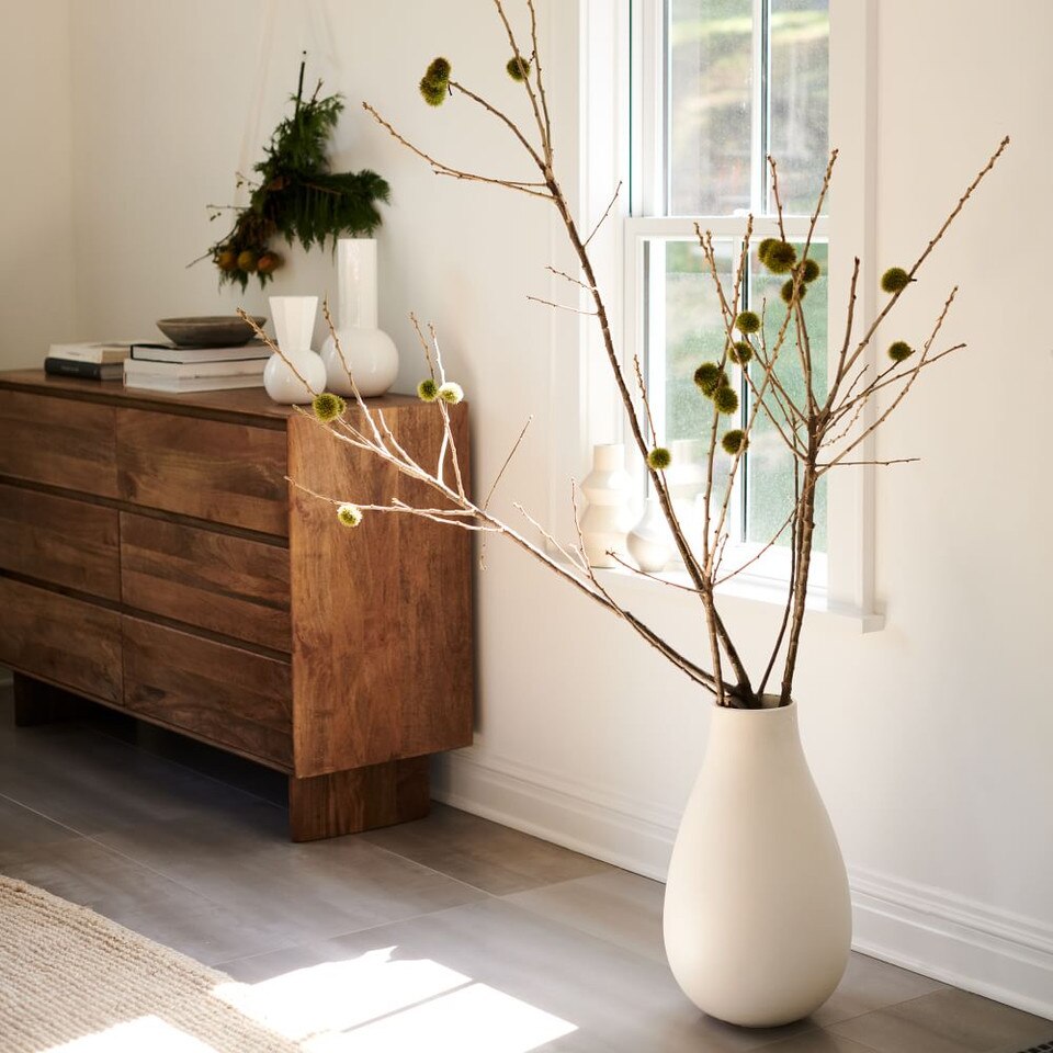 Oversized Pure White Ceramic Vases