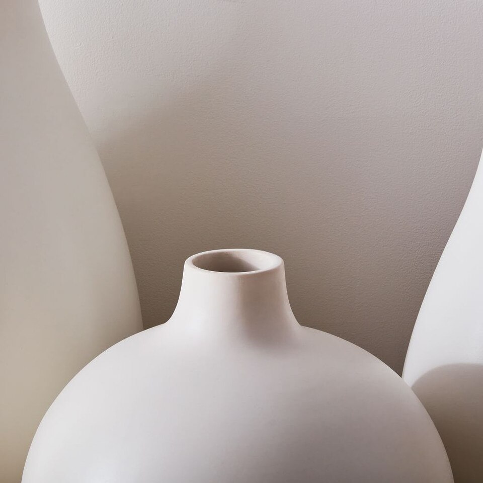 Oversized Pure White Ceramic Vases