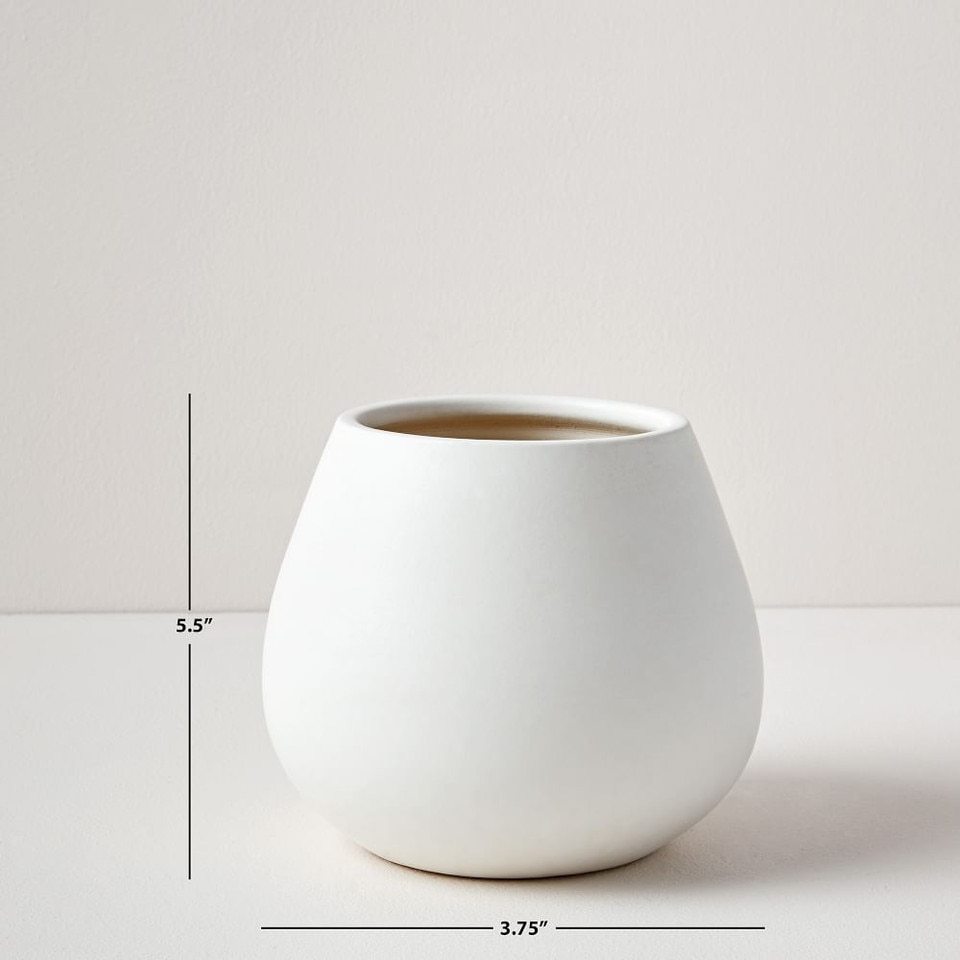Pure White Ceramic Planters