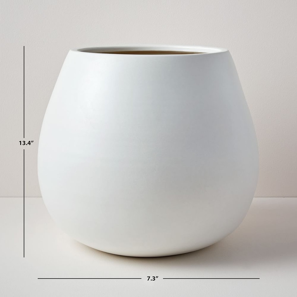 Pure White Ceramic Planters