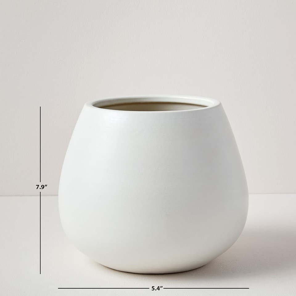 Pure White Ceramic Planters