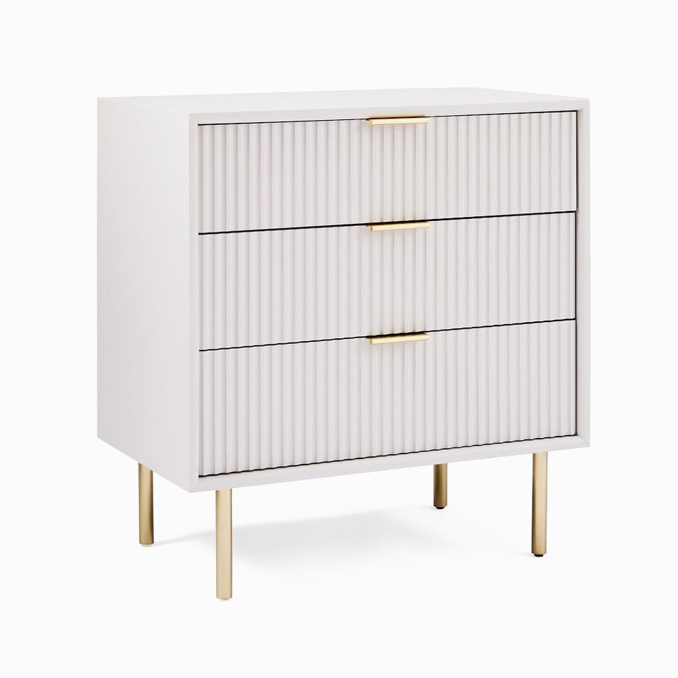 Quinn Closed 3-Drawer Bedside Table (71 cm)