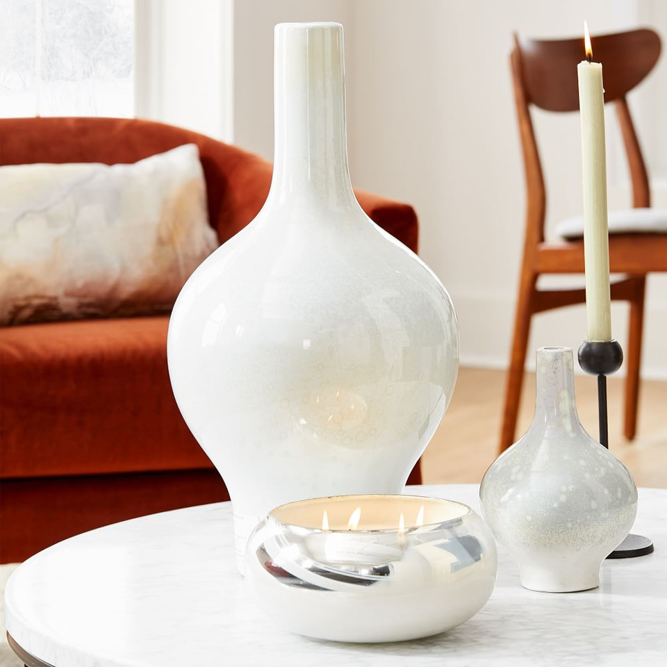 Reactive Glaze Vases - White