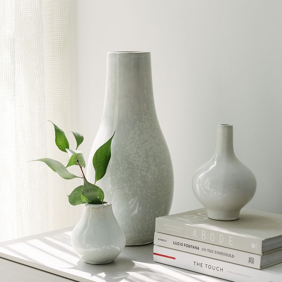 Reactive Glaze Vases - White