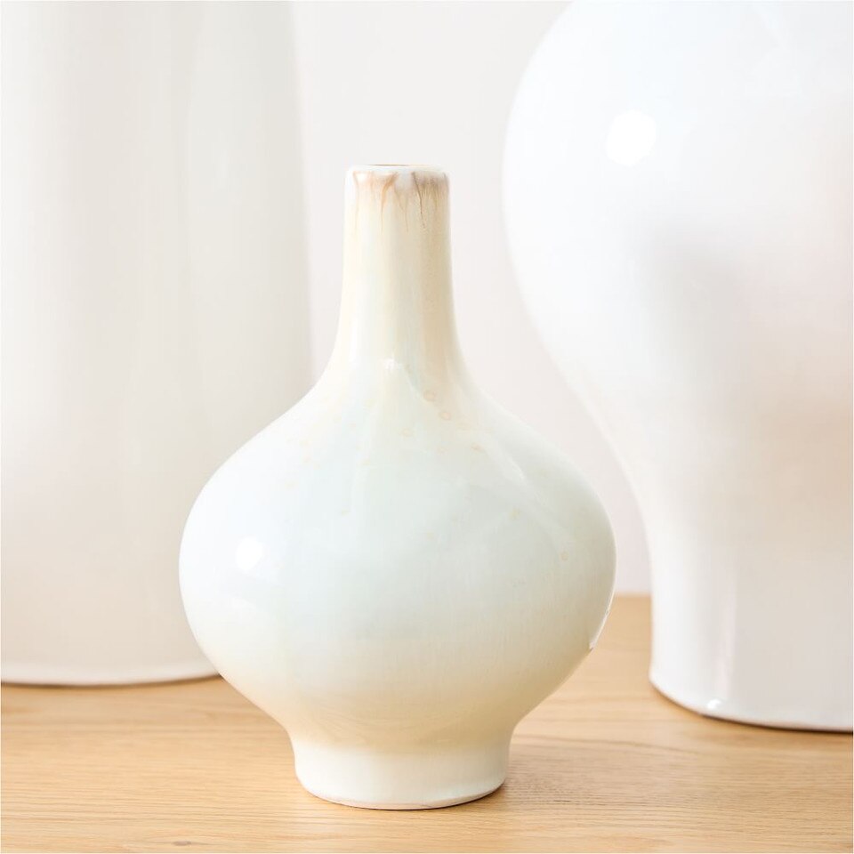 Reactive Glaze Vases - White