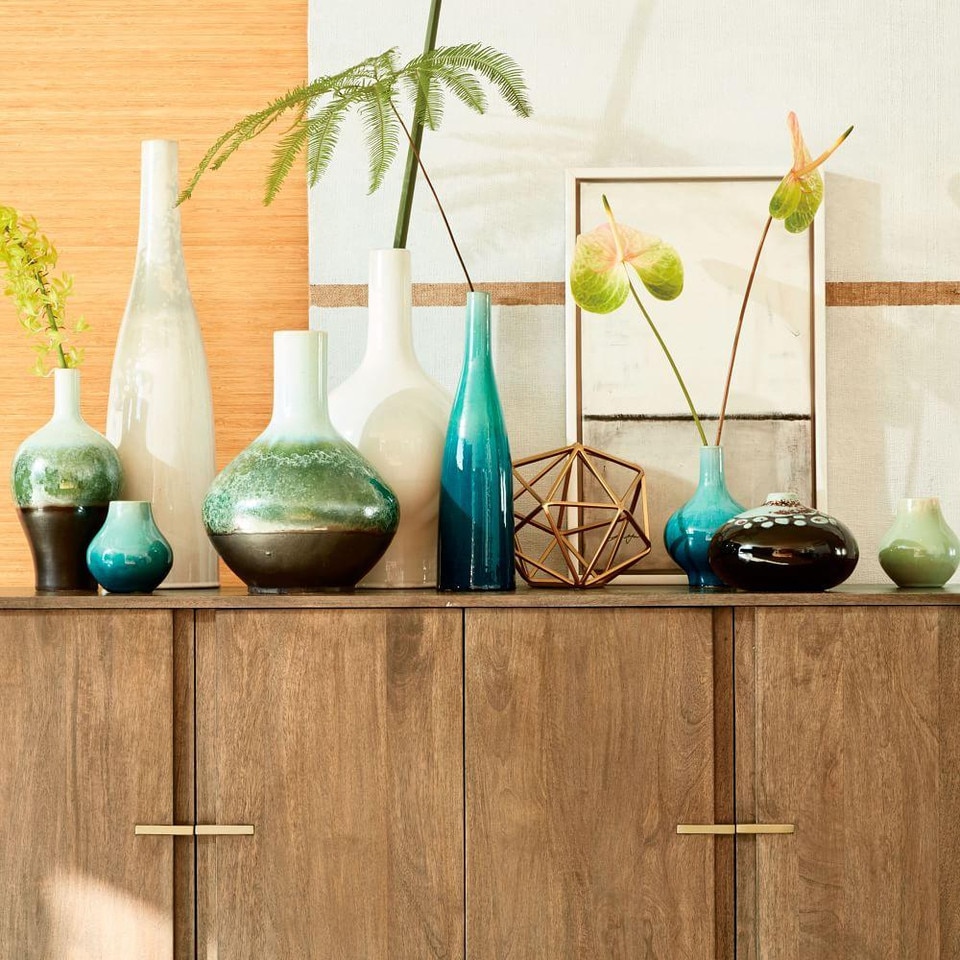Reactive Glaze Vases - White