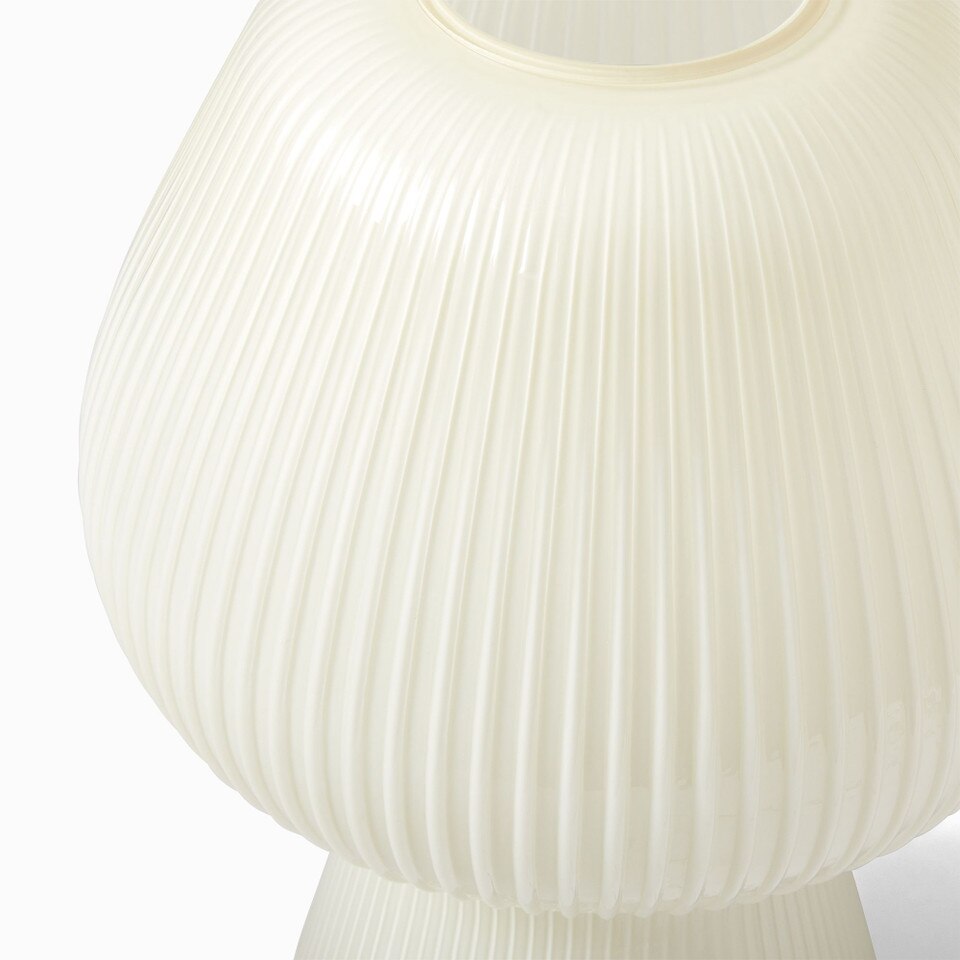 Ribbed Glass Table Lamp (34 cm - 46 cm)