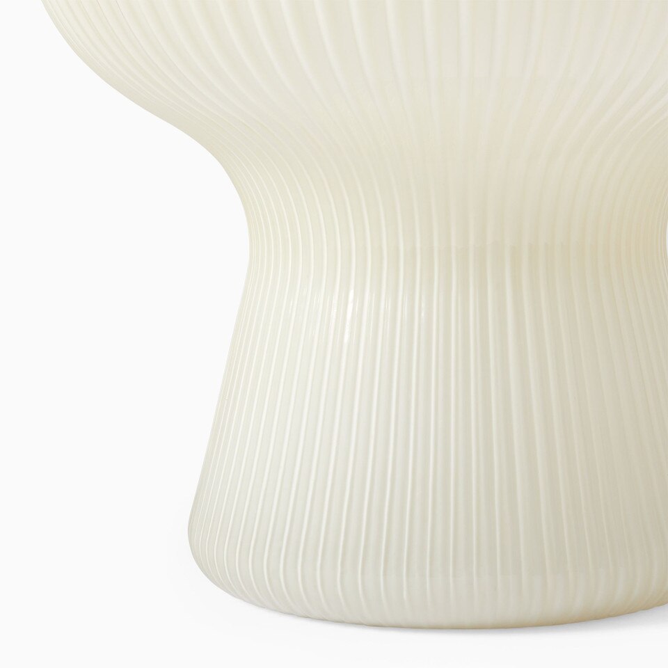 Ribbed Glass Table Lamp (34 cm - 46 cm)