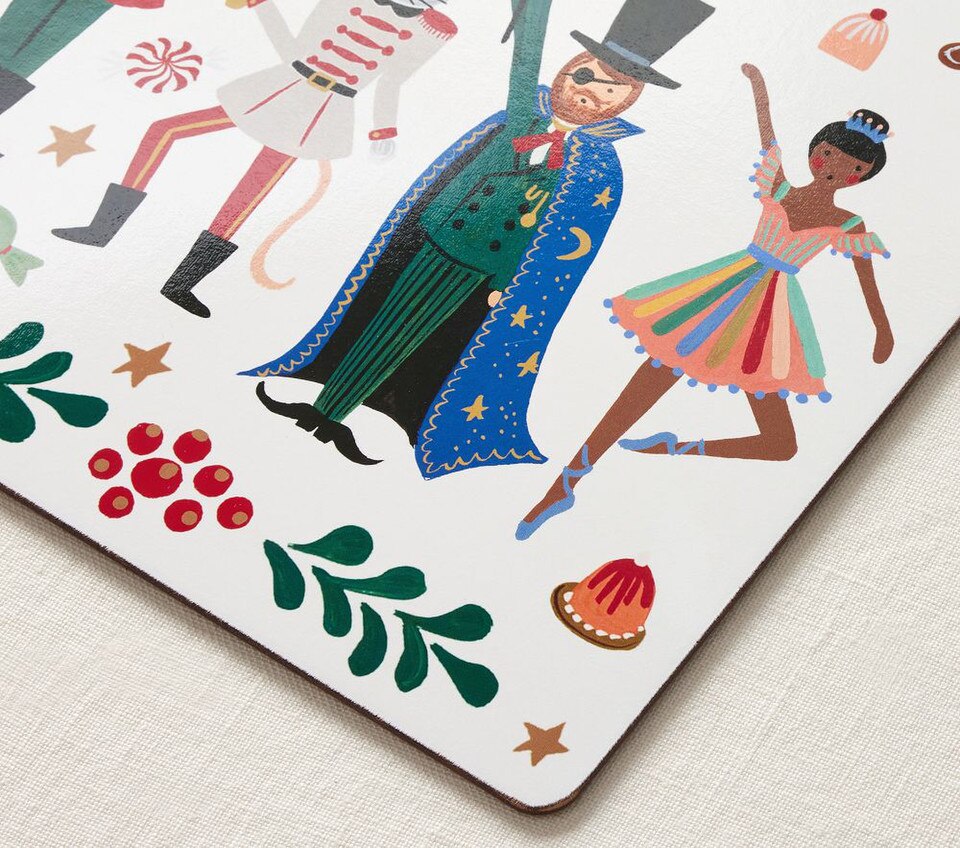 Pottery Barn Kids Rifle Paper Co. Christmas Nutcracker Cork Placemat