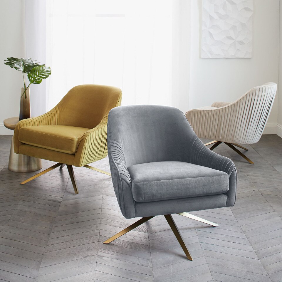 Roar & Rabbit™ Pleated Swivel Chair