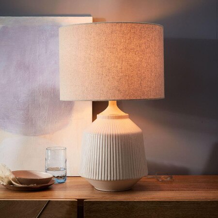 Roar Rabbit Ripple Ceramic Table Lamp Large White West Elm Australia Roar Rabbit Ripple Ceramic Table, Large Table Lamps Australia