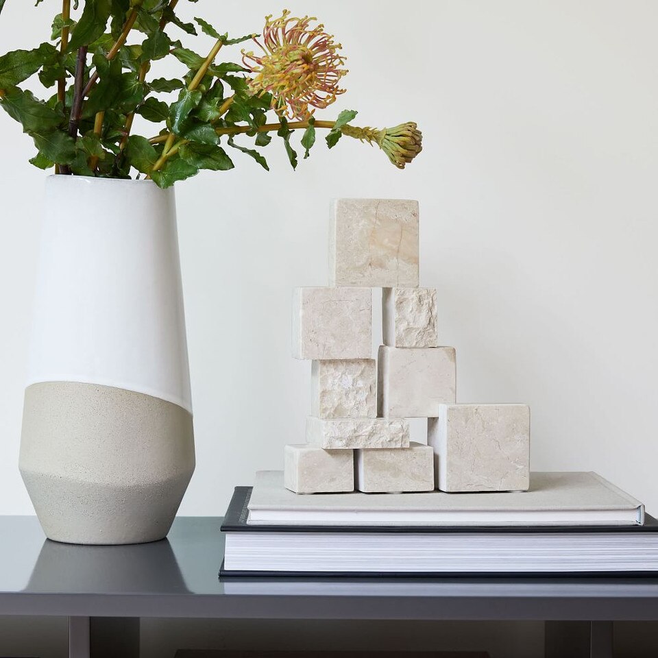 Rough Hewn Stacking Marble Cubes