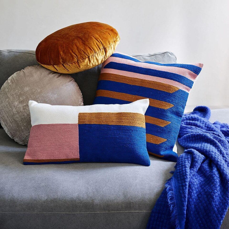 Round Lush Velvet Cushions West Elm Australia