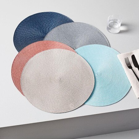 Round Woven Placemats Set Of 2 Round Woven Placemats Set Of 2, Round Linen Placemats Australia