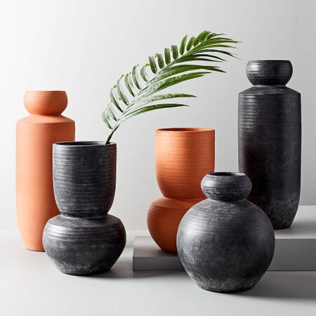 Rounded Terracotta Floor Vases West Elm Australia