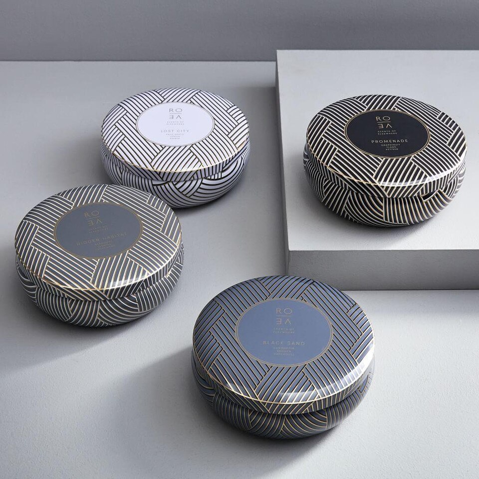 Rove Printed Tin Candles