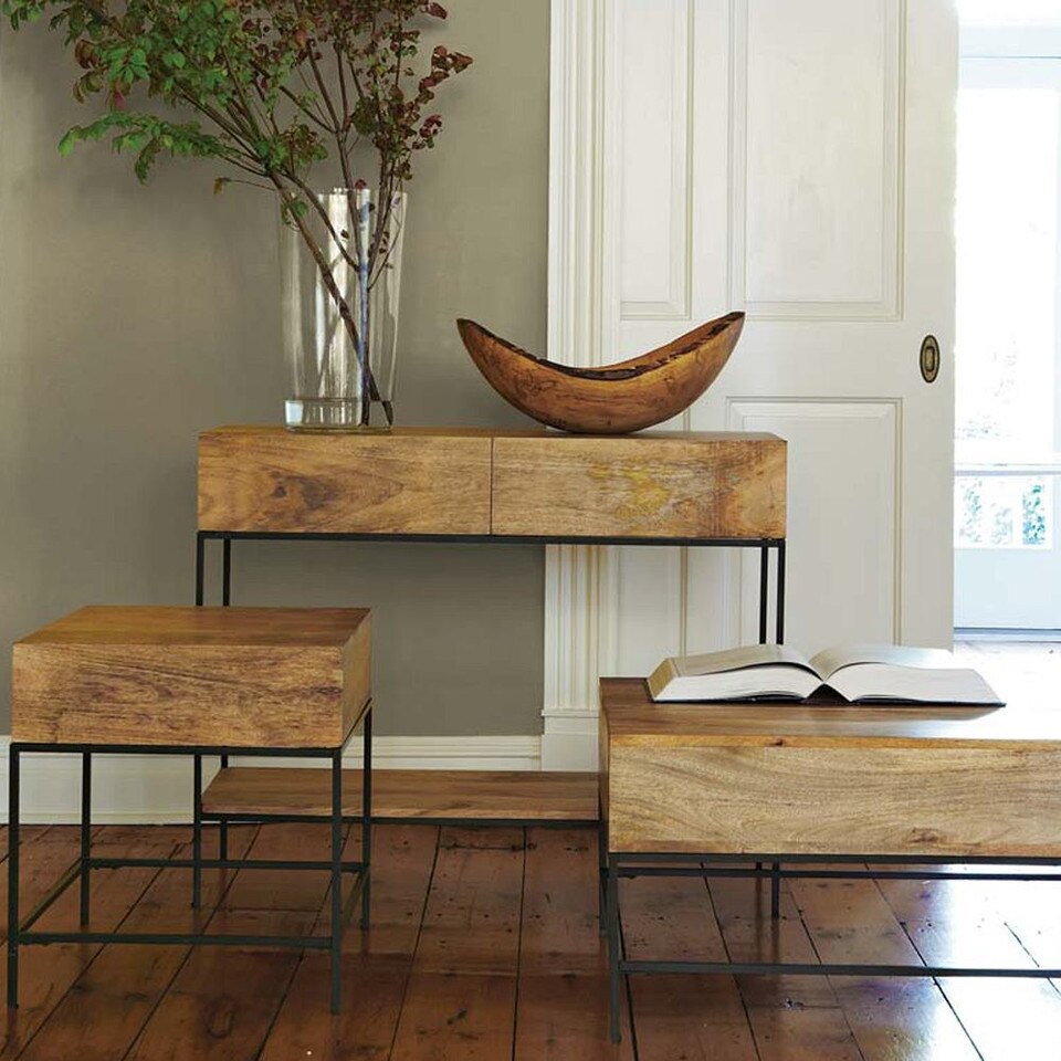 Industrial Storage Side Table