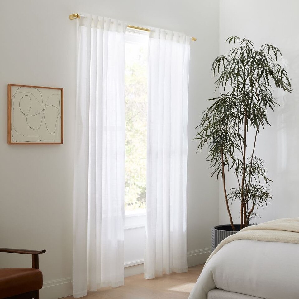 Sheer Crosshatch Curtains (Set of 2)