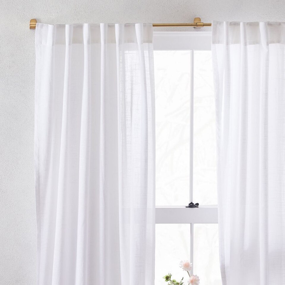 Sheer Crosshatch Curtains (Set of 2)