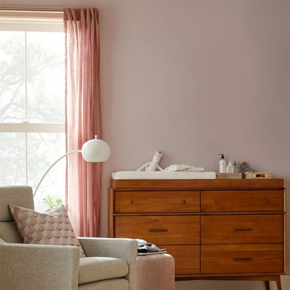 Sheer European Flax Linen Curtain - Dusty Blush