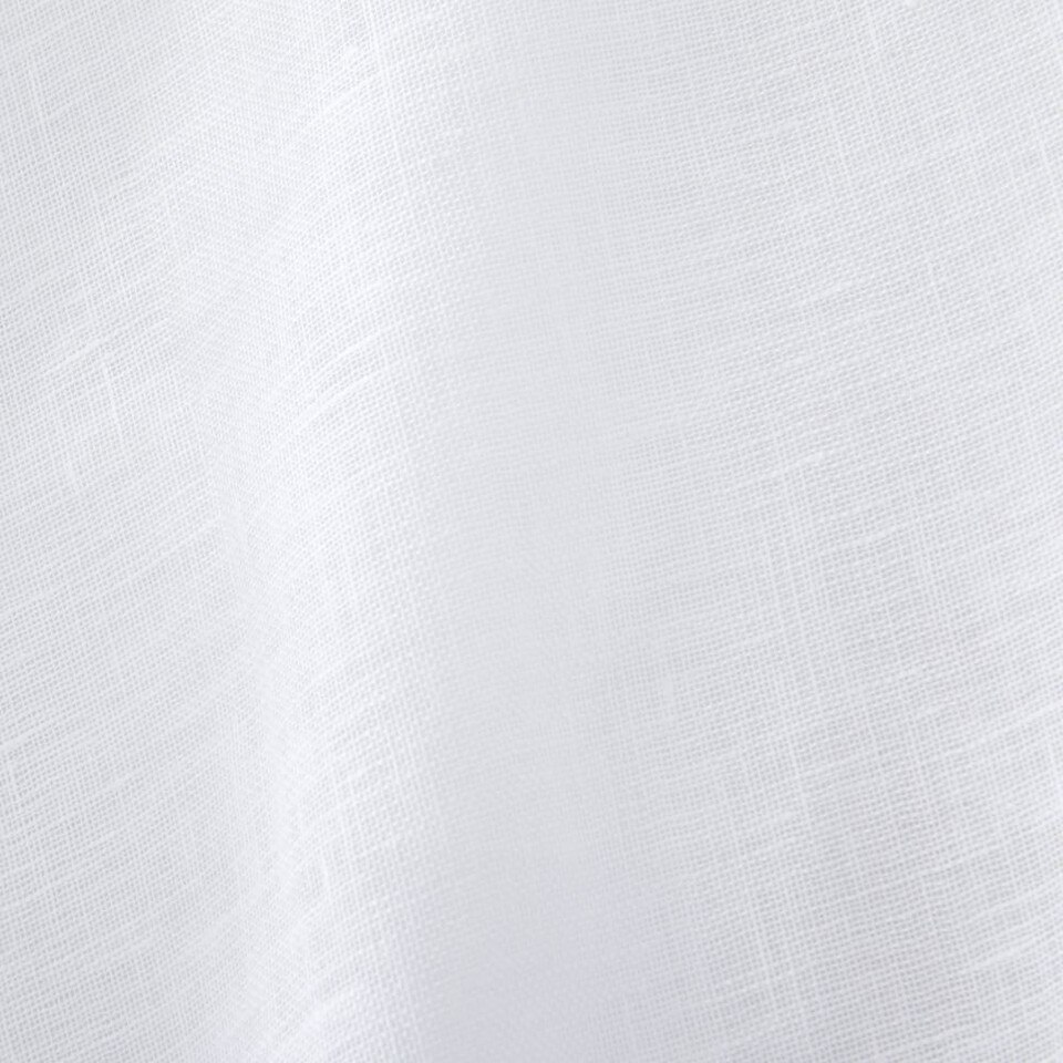 Sheer European Flax Linen Curtain - White