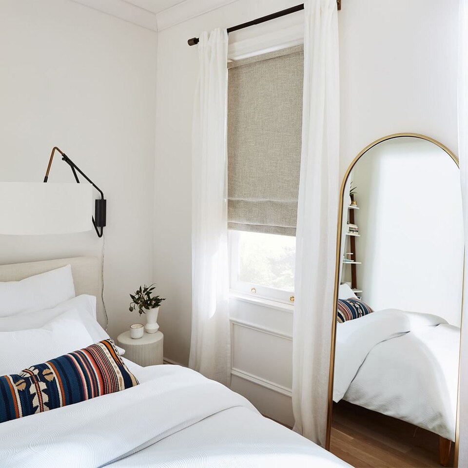 Sheer European Flax Linen Curtain - White