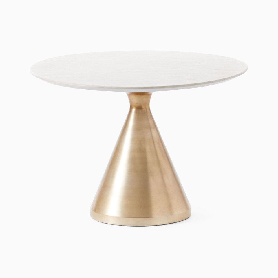 Silhouette Pedestal Marble Round Dining Table (122 cm)